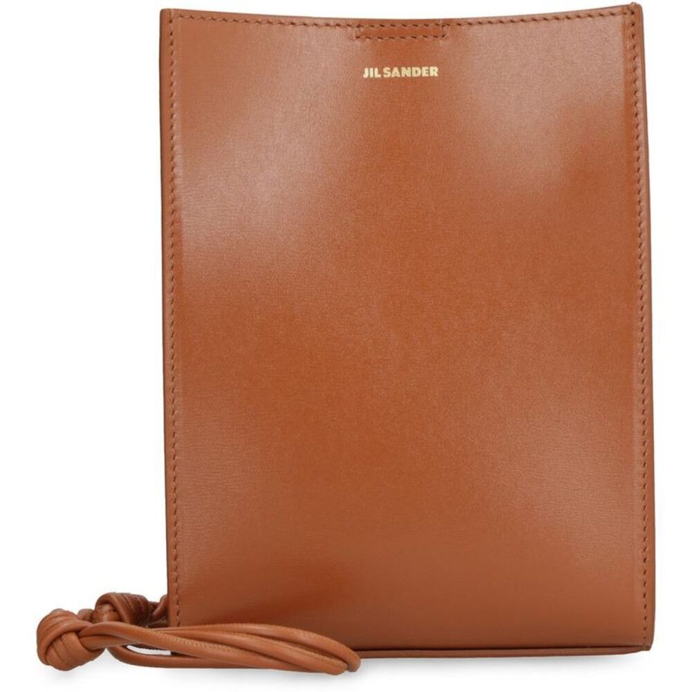 JIL SANDER Braided Handle Leather Clutch Women PINK Handbags